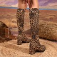 thumbnail image 5 of EKVAHL Women's Block Heel Knee High Boots, Faux Suede Adjustable Buckle Tall Boots, Round Toe Office Shopping Fall Winter Boots Multicolor, 5 of 6