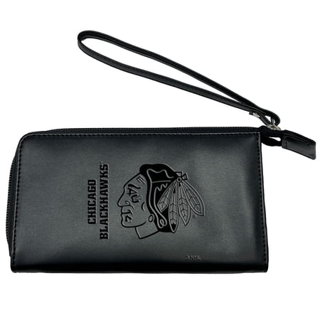 Black Chicago Blackhawks Cell Phone Wristlet Wallet