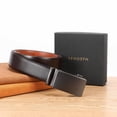 thumbnail image 5 of SENDEFN Men's Leather Belt Automatic Ratchet Buckle Slide Belt for Dress Casual Trim to Fit with Gift Box, 5 of 6