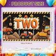 thumbnail image 2 of Construction Vehicles Construction Birthday Banner Orange Color 2nd Birthday Display Traffic Cones Yellow Black Stripes Truck Theme Backdrop for 2nd Birthday Party Kids Celebration Boys Party, 2 of 9