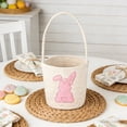 thumbnail image 6 of QuanTara Easter Storage Basket, Woven Cotton Rope Decorative Bin with Bunny Design, Multifunctional Organizer for Toys Eggs Gifts, Home Decor, 9.8x7.9x7.9in, Pink, 6 of 6