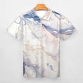 thumbnail image 3 of Marble Texture Men Zipper T-shirt Summer Casual Short Sleeve T-shirt Top, 3 of 7