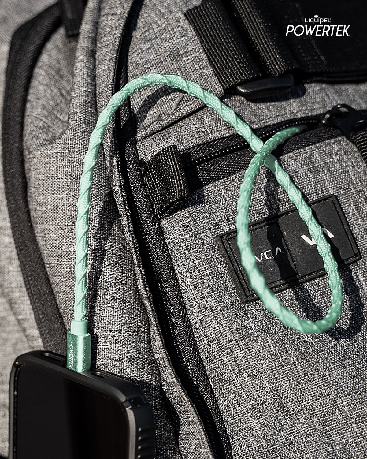 Liquipel Powertek iPad & iPhone Charger Cable, Fast Charging 6ft MFI Certified Lightning to USB Cord, Twizzler Mint
