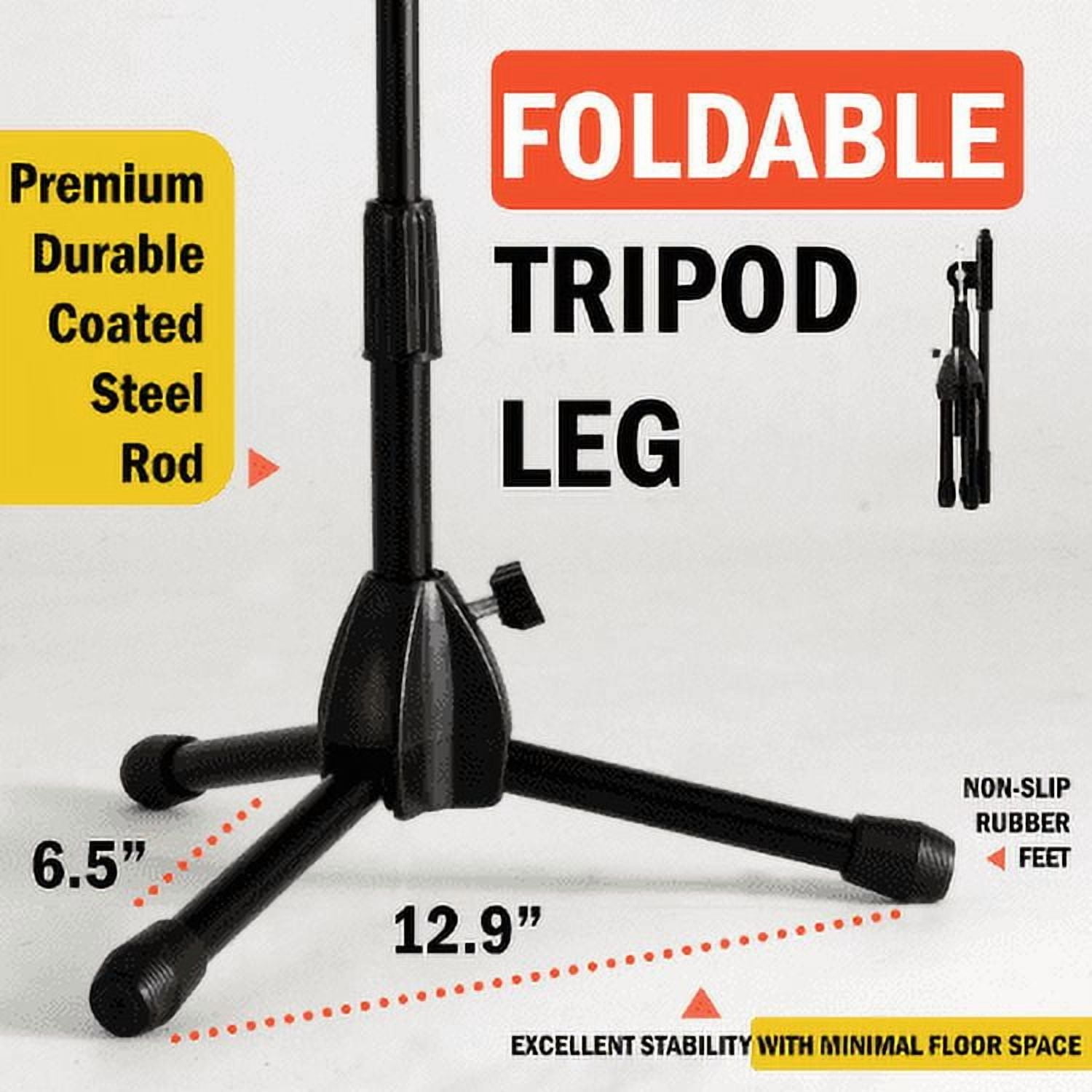 Stage Rocker Powered by Hamilton SR610121B Lo-Profile Mic Boom Stand - Black