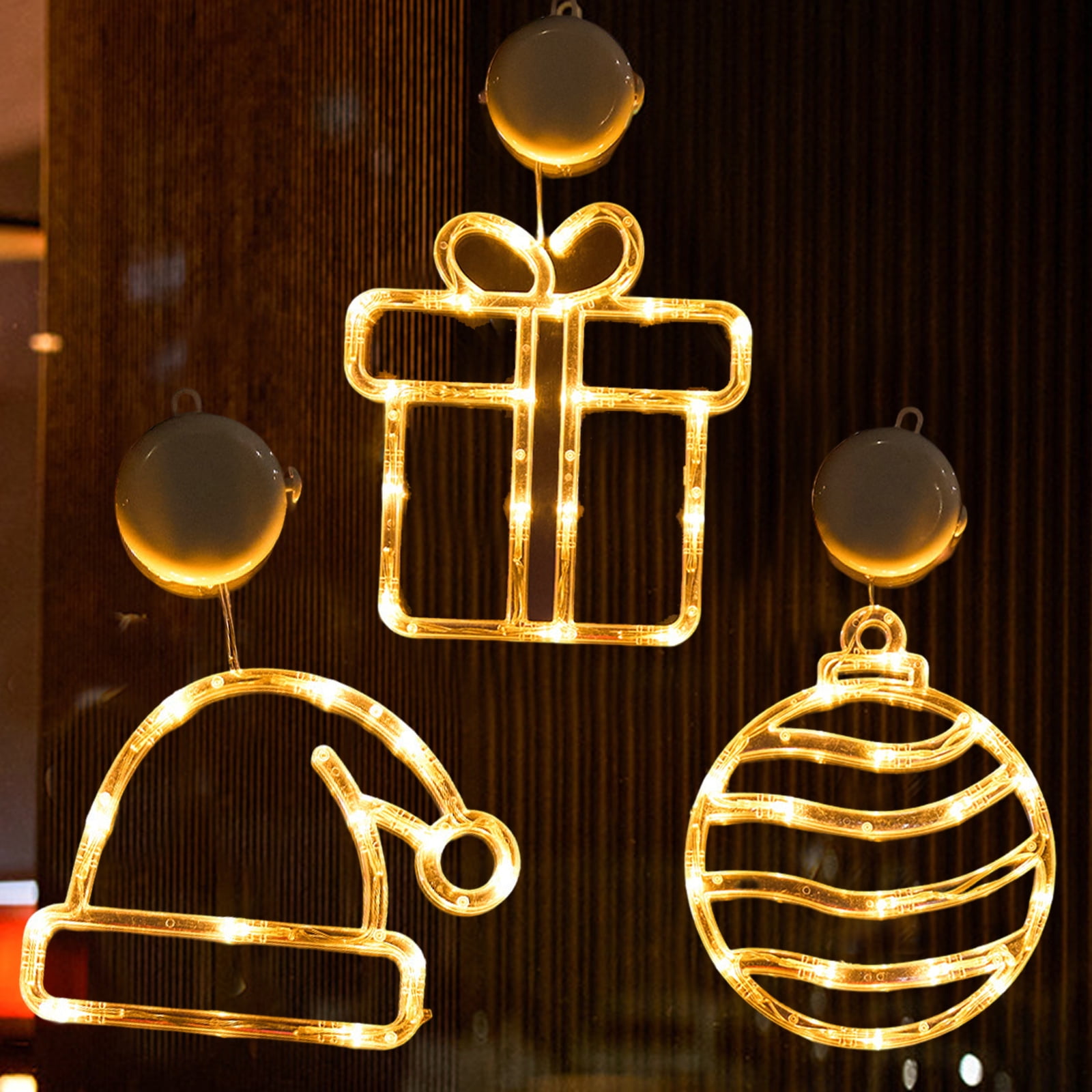 Christmas atmosphere decorative light LED light Christmas Green Santa suction cup light window light Hanging light window
