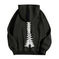 thumbnail image 3 of XIAONU Womens Hoodies Skull Print Zippered Fleece Hoodie Jacket Baggy Long Sleeve With Pockets Drawstring Hoodie, 3 of 4