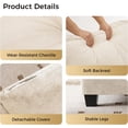 thumbnail image 6 of Howcool 107" Modular Cloud Couch, L-Shaped Sectional Sofa with Ottoman, Deep Seat Chenille Fabric 4-Seat Convertible Couch for Living Room, Easy Assembly, Beige(Thick Sponge), 6 of 10