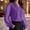 Purple plus size sequin top a1, variant on Kadlawus Women Loose Fit V Neck Long Sleeve Blouse Elegant Casual Sequins Pullover Tops for Daily Office Commute Dinner Party Wear, Hot Pink L