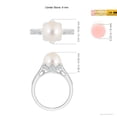thumbnail image 5 of ANGARA Vintage Style Freshwater Cultured Pearl Ring in 14K White Gold for Women | June Birthstone, Birthday, Anniversary, Jewelry Gift for Women | Pearl Ring, 5 of 9
