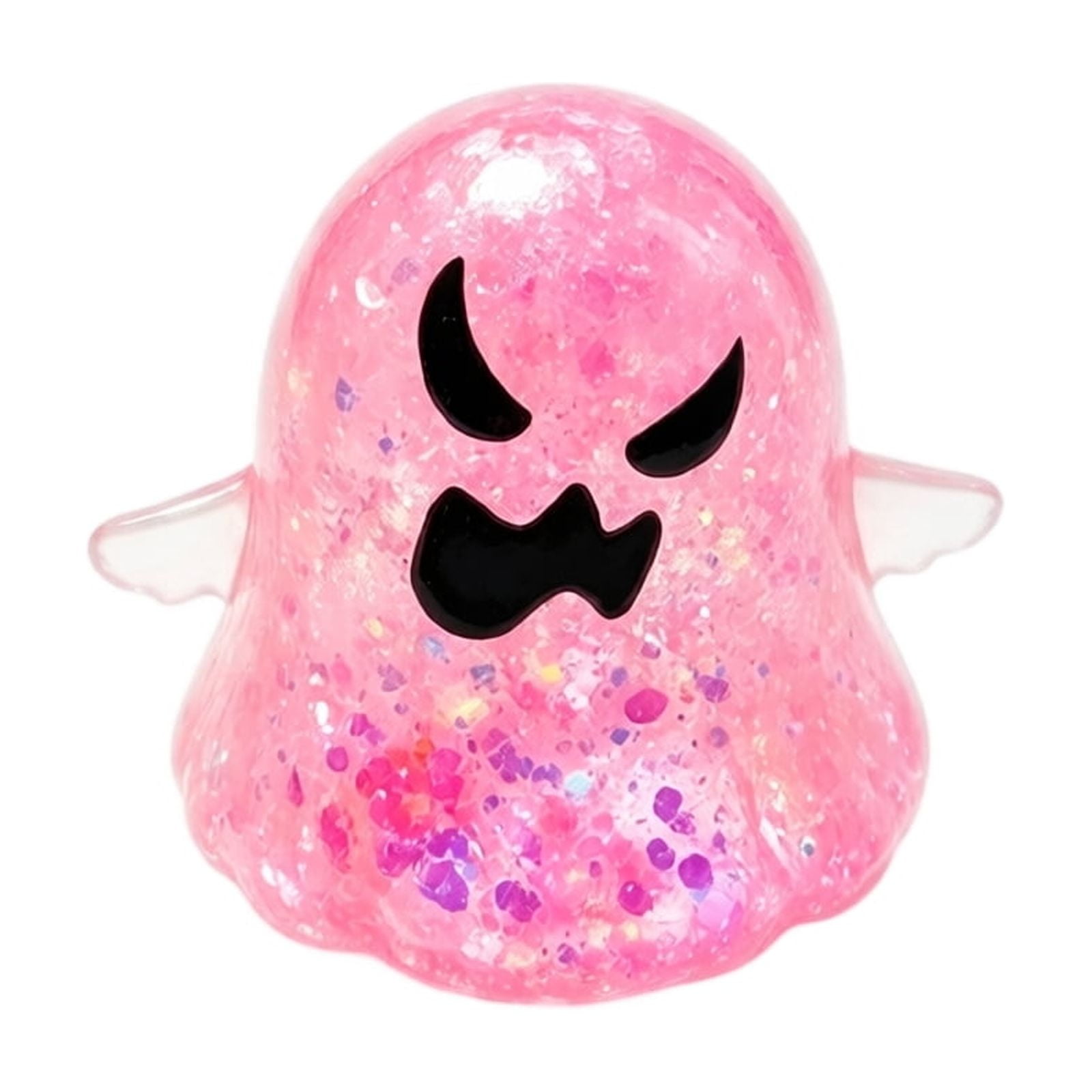 Squishy Toy, Halloween Glow‑in‑the‑Dark Ghost Squeeze Fidget Toy, Glitter Filled Slow‑Rising Stress Relief Squishies for Kids Adults, Halloween Party Favor Decompression Gift