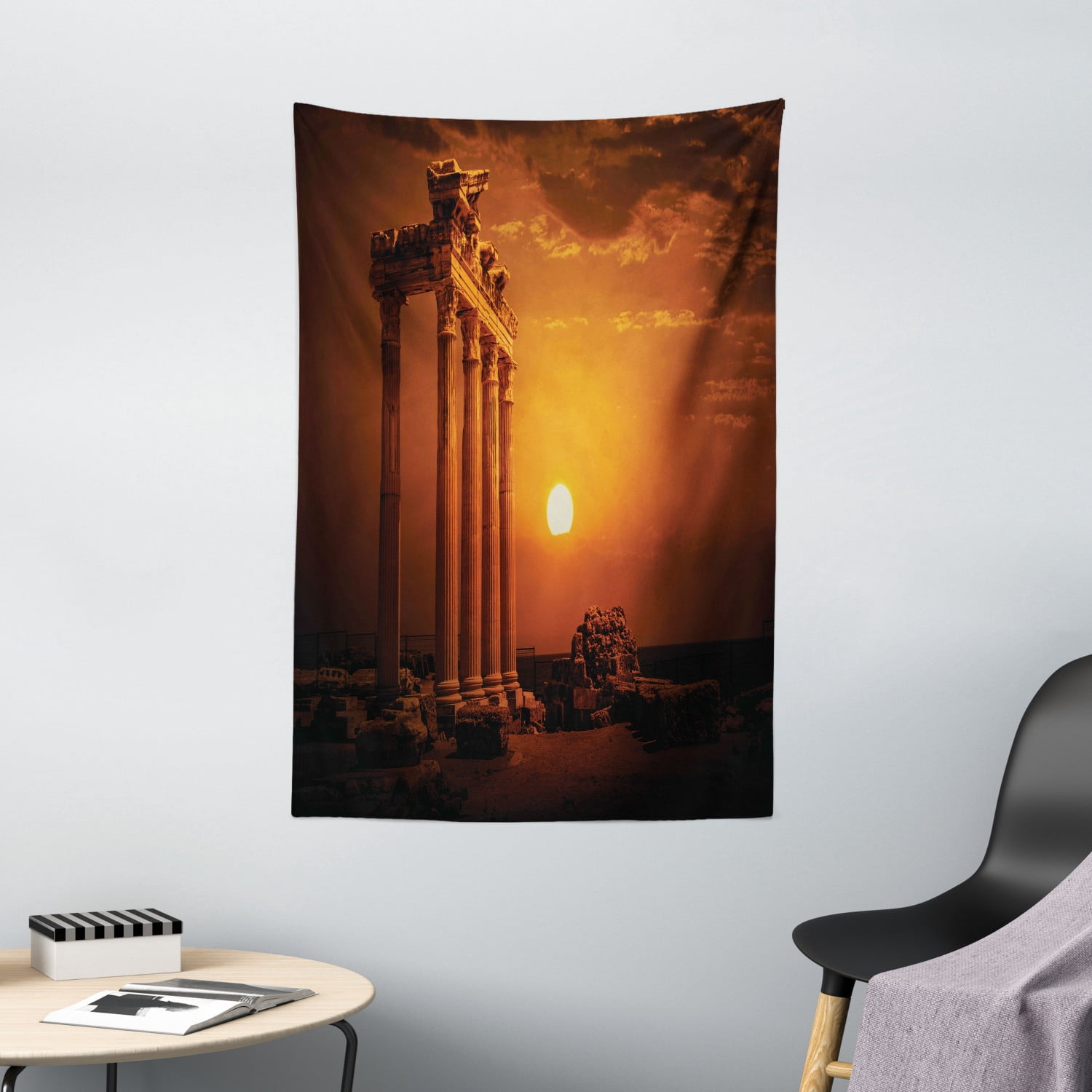 Curated visual reference: Roman Theme Wall Tapestry Art Reference: Ancient Tapestry Antique Ancient Style Rome Empire Monuments Columns