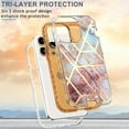 thumbnail image 6 of Case for iPhone 12 Pro / 12 6.1", IMD Technology Hard PC and Soft TPU Bumper Shockproof Slim Stylish Wirless Charging Phone Cover for iPhone 12 Pro / 12,Golden, 6 of 6