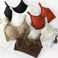thumbnail image 2 of Qarigey Chaleco corto sólido sin mangas corsé chalecos cómodo transpirable alta elasticidad camiseta sin mangas ropa interior ropa de verano Prendas para la parte del cuerpo Café Qarigey AP017932-03, 2 of 6