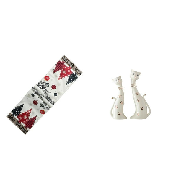 de mesa navideño con forma de gato, escultura para decoración de comedor durante las fiestas de invierno, adorno coleccionable para repisa de c