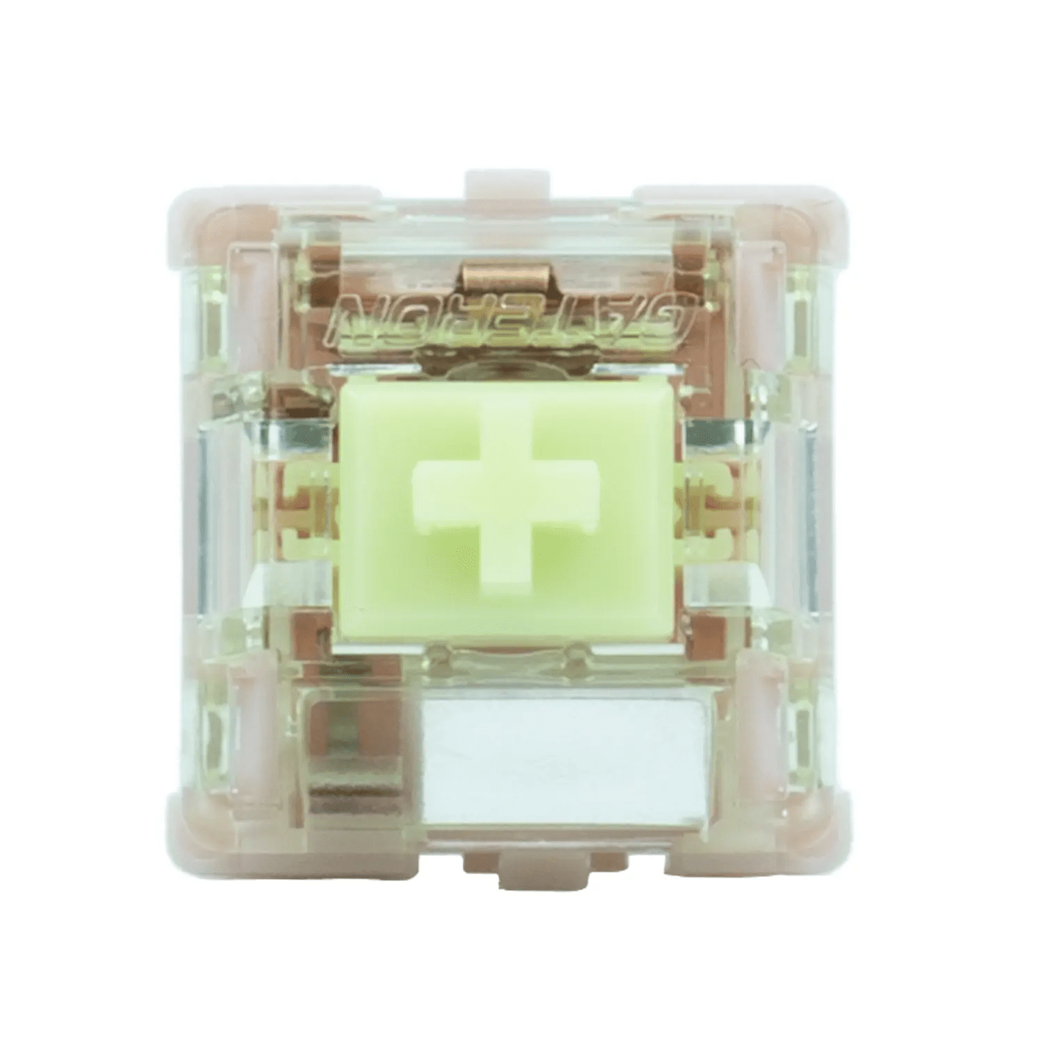 GATERON Harmonic Clicky Keyboard Switches, 5 Pin 65gf Pre-lubed Plate Mounted Pink-Green Clicky Key Switches Compatible for MX Mechanical Keyboard (35pcs)