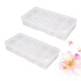 thumbnail image 4 of EeaseCA 2pcs Nail Tips Storage Boxes Transparent Plastic Case 10 Grids Organizer Nail Art Tools, 4 of 7