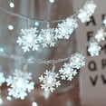 thumbnail image 7 of MOQLOM Snowflake String Lights Decoration, 19.7 Ft 40 LED Remote Battery Operated Waterproof Fairy Lights Decor Outdoor Indoor Home Holiday Bedroom Wedding Garden(Clear), 7 of 7