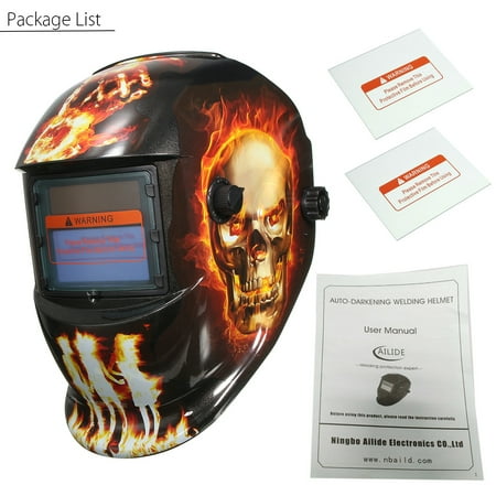 Solar Powered Auto-Darkening Welding Helmet Grinding TIG welding Mask w