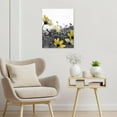 thumbnail image 5 of Yellow Floral Wall Art for Living Room Country Black and White Wildflower Pictures Wall Decor Flower Nature Plant Framed Canvas Wall Art for Bedroom Bathroom Home Office Decor,12L X 12W Inches, 5 of 6