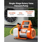 KFFKFF 3.5 CFM 1/4 HP Single Stage Rotary Vane Vacuum Pump, Ideal for HVAC Systems, Includes Oil Bottle, 1720 RPM, Suitable for Automotive AC Maintenance and Resin Degassing