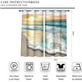 thumbnail image 5 of Ocean Beach Blackout Curtains Coastal Living Room Nautical Curtain Panel Sunset Seaside Bedroom Decor Sunrise Sea Scenery Window Drapes Printed Window Treatment Fabric 52 (W) x 84(L) Inch, 5 of 6