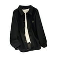 thumbnail image 1 of pstuiky Tops casuales para hombres Camisa de pana de manga larga para hombre, ropa de trabajo, camisa informal holgada con bolsillo, abrigo de hombre, camisa de manga larga con solapa., 1 of 7