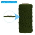 thumbnail image 2 of 4mm x 109 Yard Macrame Cord Soft Cotton Colored Macrame Crafts Yarn, Army Green, 2 of 7