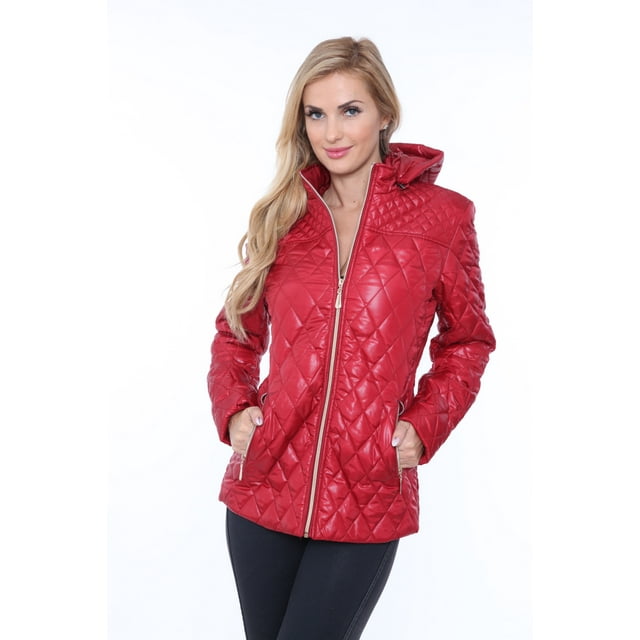 White Mark Manteau Matelassé pour Femmes
