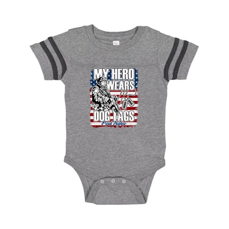 

Inktastic Military Proud Nephew of Soldier USA Flag Gift Baby Boy Bodysuit