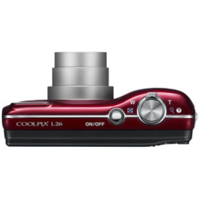 Nikon Coolpix L26 16.1 Megapixel Compact Camera, Red