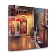 thumbnail image 2 of 40" x 31" Night Cafe After Rain by Haixia Liu Print On Canvas Fabric Multi-Color, 2 of 3