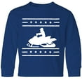 thumbnail image 3 of Inktastic Snowmobile Gift Silhouette Long Sleeve Youth T-Shirt, 3 of 5