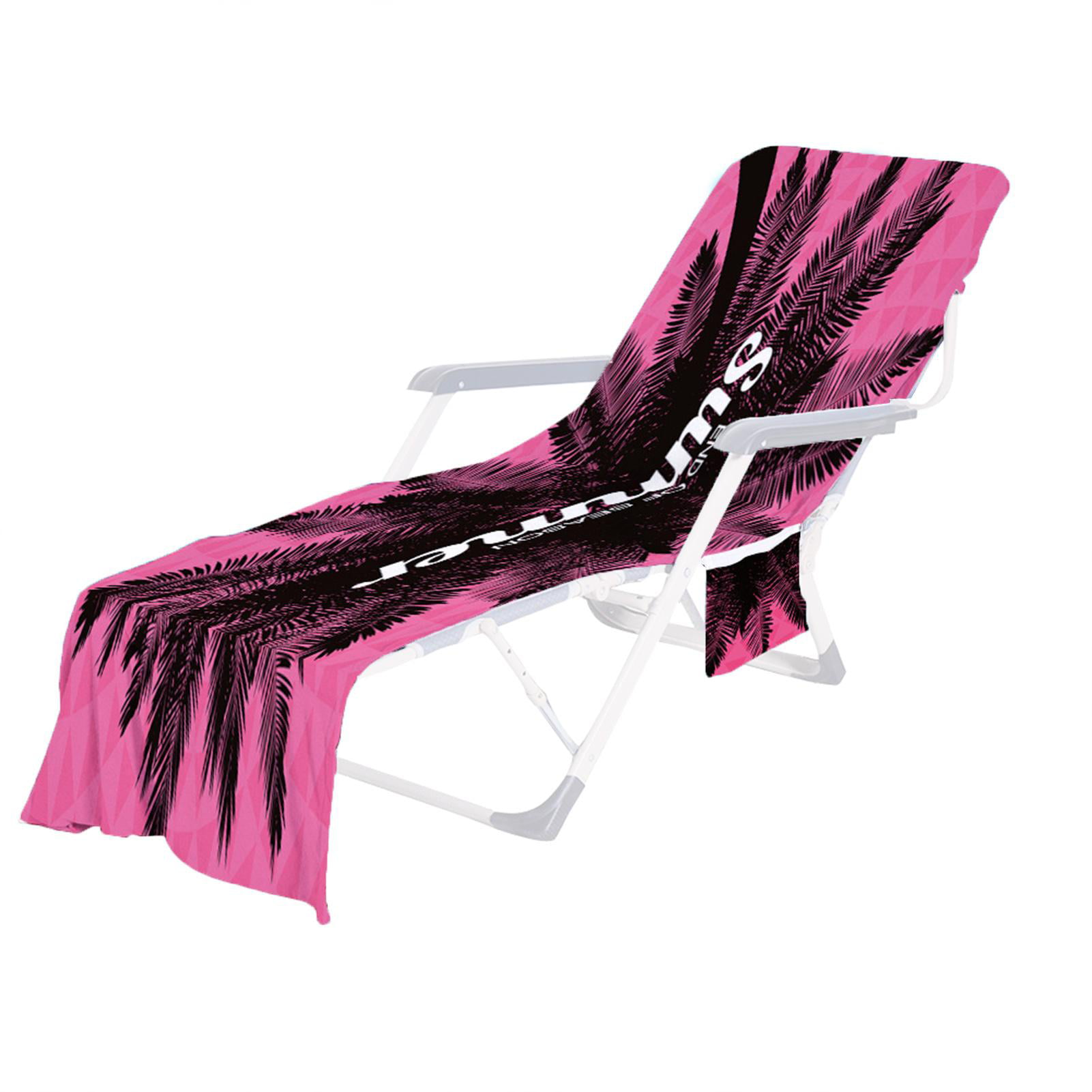 Lounge Chair Beach Towel Cover Microfiber Pool Sunbath Lounge Chair Cover,Outdoor Patio Chairs and Recliners Cover,Chaise Lounge Chair Cover with Side Pockets,Sunbathing Fast Drying Terry Towels