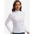 thumbnail image 3 of Women's Turtleneck Long Sleeve Shirts Slim Fitted Lightweight Base Layer Casual Tops, 3 of 6