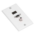 thumbnail image 3 of Composite Video Panel, Audio Video Wall Socket Wear Resistant Durable with VGA Connector Flat Head Screws for Digital Router for Electrician, 3 of 7