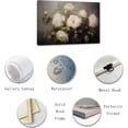 thumbnail image 2 of ZHONGYUTONG Rose Flower Canvas Wall Art Vintage White Rose Floral Painting Prints Elegant Blooming Botanical Pictures Artwork Home Decor Framed (12.00" x 18.00"), 2 of 6