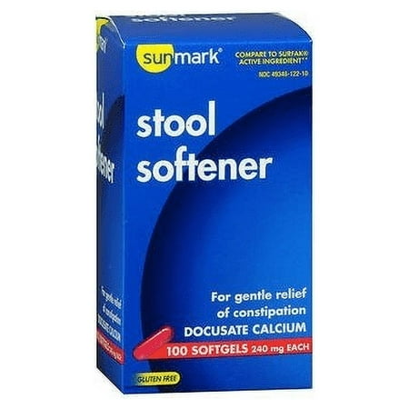 Sunmark Stool Softener Softgels, 240 mg, 100 Count