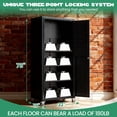 thumbnail image 5 of IKIMI 3-Piece Garage Storage Cabinet Set, Heavy Duty Metal Garage Cabinets System Workshop Set with 1* Tall Garage Storage Tool Cabinets and 2 * Wall Mounted Cabinet, Black, 5 of 9