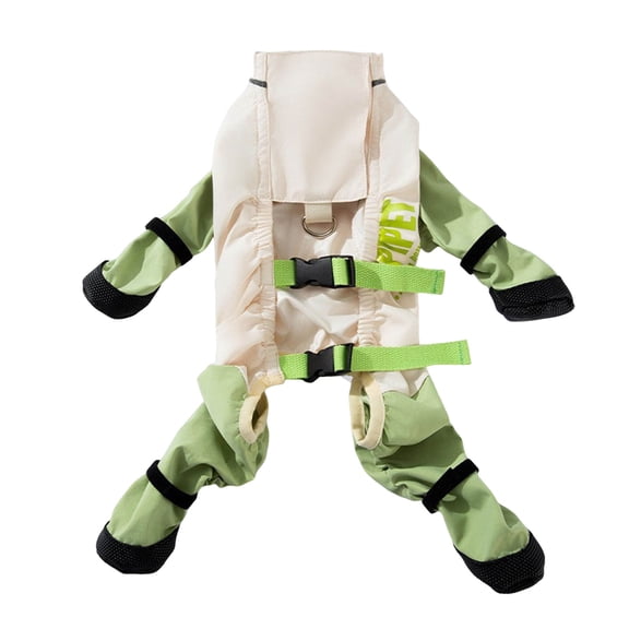 Pet AntiDust Pants, Anti-Slip Waterproof Rain Boots with Adjustable Suspender, Adjustable Anti-Slip Dog Boots & DogPaw Protectors, for Small Medium Dogs