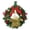 E, variant on Artificial Christmas Door Wreath, 12 Inch Pine Leaf Holiday Wreath Decorated with Christmas Balls, Bows and Berry Clusters, Indoor & Outdoor Front Door Christmas Decoration, 1 Pc