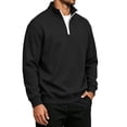 thumbnail image 5 of Aezemi Quarter Zip Sweatshirt for Men Pullover No Hood Long Sleeve Casual Soft Mock Neck Sweatshirt Fall Winter Workout Sports Outerwear Top XL, 5 of 7