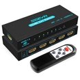 thumbnail image 1 of HDMI Switch SGEYR 5x1 HDMI Switcher 5 in 1 Out HDMI Switch Selector 5 Port Box with IR Remote Control HDMI 1.4 HDCP 1.4 Support 4K@30Hz Ultra HD 3D 2160P 1080P, 1 of 5