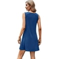 thumbnail image 3 of Sovtemp Women Summer Casual T-Shirt Dresses Sleeveless Beach Cover up Loose Tank Dress with Pocket, 3 of 4