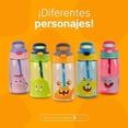 thumbnail image 2 of Botella de Agua para Niños 473ml Calabacín | Con Funda, 2 Tapas, 2 Popotes y Cepillo | Libre de BPA | B Life, 2 of 6