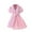 Pink, variant on Glisme Summer Dress For Girls Puff Sleeve Lace Up Fashion Sundress With Belt Comfort Fit Little Girl Princess Dress Size 2-3 Years,Black
