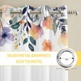 thumbnail image 6 of Spring Floral Kitchen Curtains Window Panels, Elegant Flowers Farmhouse Botanical Insulated Window Treatment Curtain, Grommet Curtains for Bedroom/Living Room/Bathroom, 2 Piece 52"Wx72"L, 6 of 8