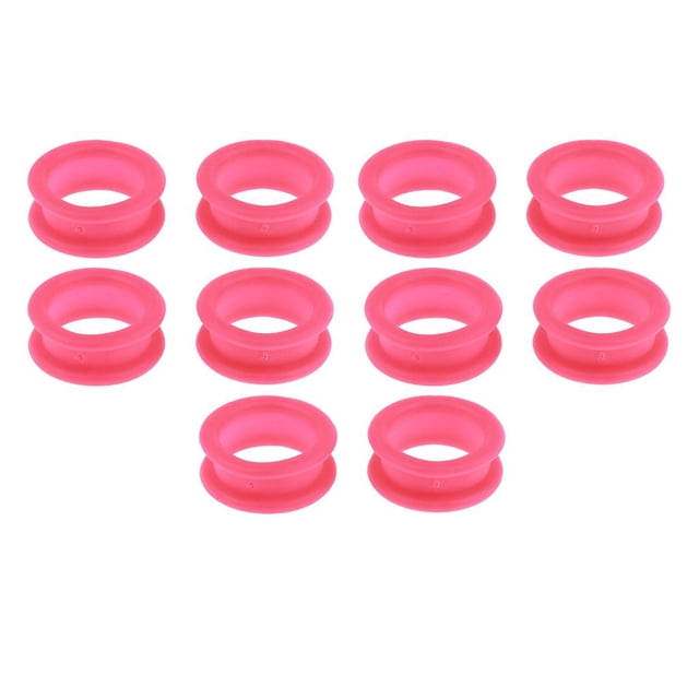 Tachiuwa 10 Pcs/Set Ciseaux Doux Couleur Bonbon Anneaux de Doigt Pouce Inserts - Rouge Rose