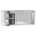 thumbnail image 3 of vidaXL Kitchen Wall Cabinet with Sliding Doors Stainless Steel, 3 of 5