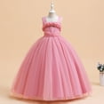 thumbnail image 5 of RUTAYY Children Girls Dress Party Solid Color Square Collar Sleeveless Tutu Layered Attire Relaxed Holiday Dresses, 5 of 9