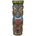 thumbnail image 1 of Northlight 16" Solar Lighted Polynesian Outdoor Garden Tongue Out Tiki Statue, 1 of 5